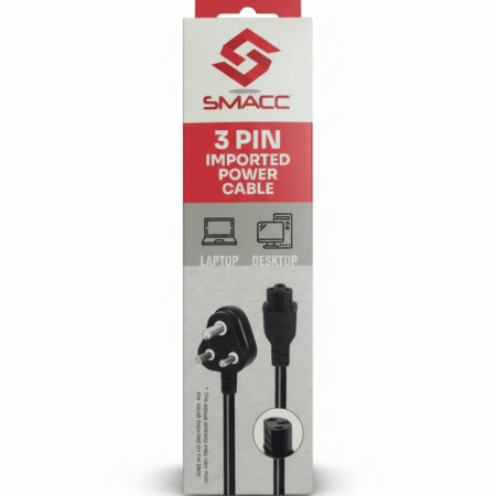 Rajeswari Enterprise Power Cord 1.8m – SMACC Compatible Cable for Desktop, Laptop, Monitor, Printer, SMPS (Black)
